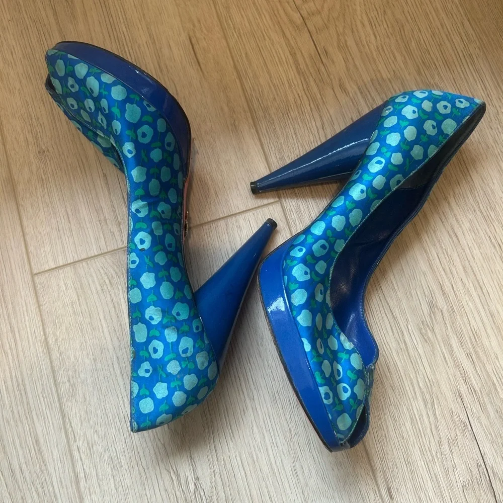 Betsey Johnson Vero Cuoio Womens Platform Size 8.5 Event Prom HOCO Bratcore Y2K - Picture 7 of 15